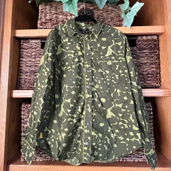J Crew Floral Shirt • Button Down • Retro Flowers - Picture 1 of 6